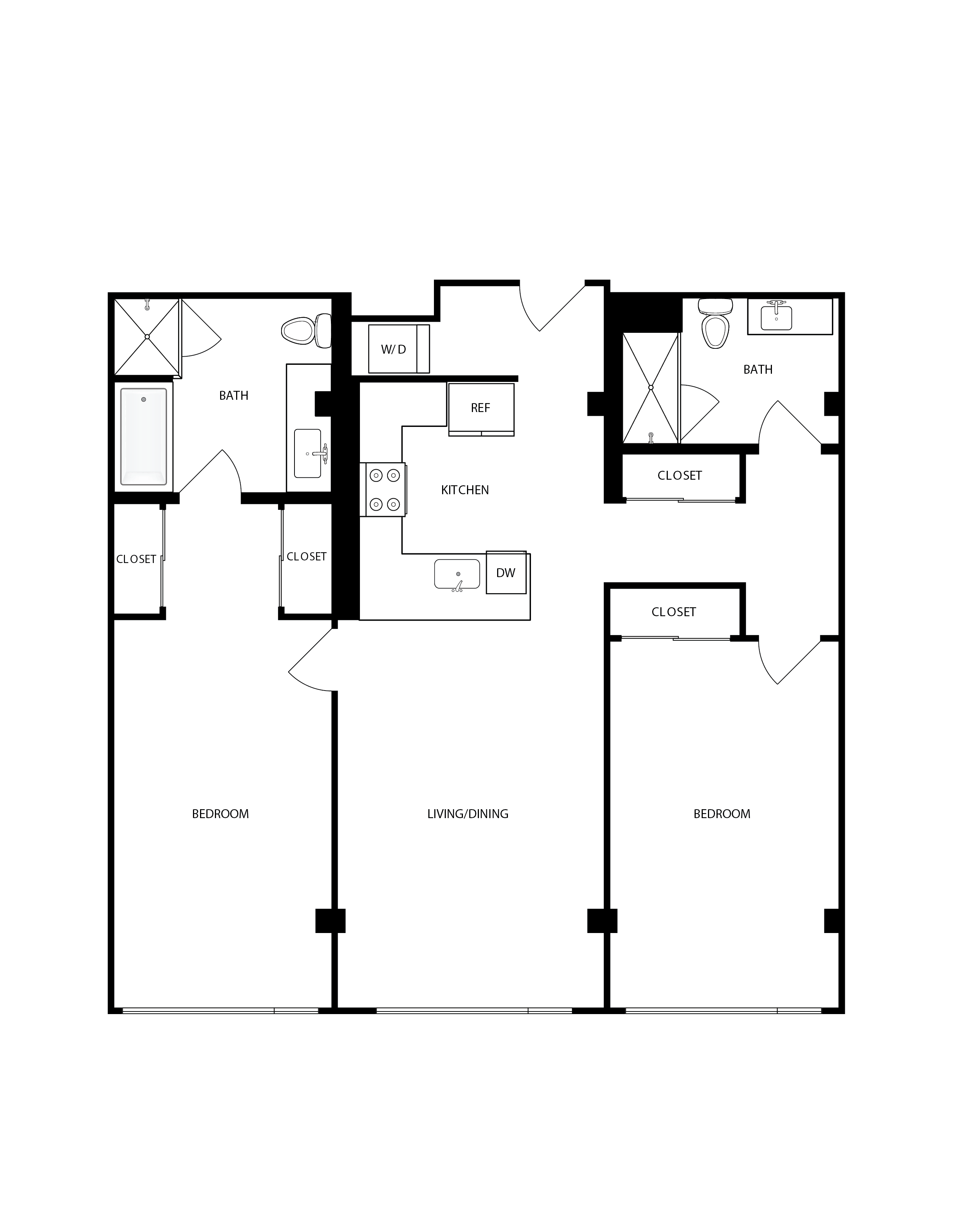 Floor plan layout diagram for 2P